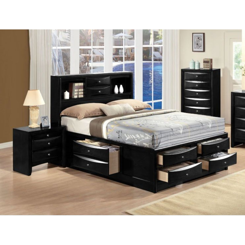 Ireland Piece Bedroom Set, Full / Double, Black