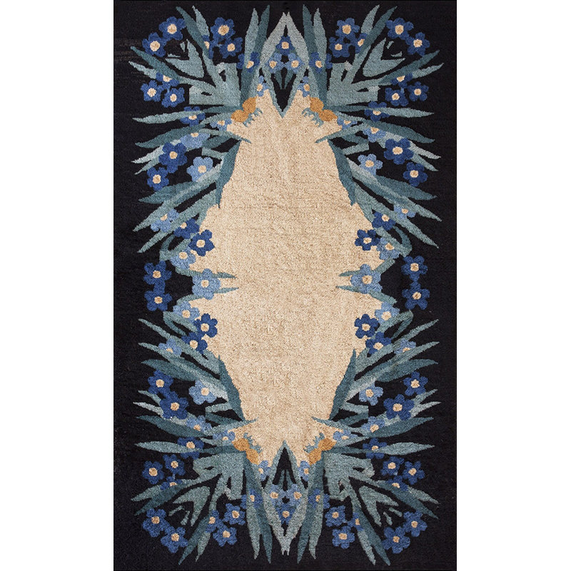 Petit tapis chinois en laine Art Déco