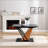 61.81(46.46) Inch Extendable Dining Table, Modern Geometric Rectangular Table With Sturdy Frame And MDF Base-364357013