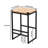 Set Of 2 Water Hyacinth Woven Bar Stools For Kitchen Counter Water Hyacinth Grass Backless Barstools With Footrest (Water Hyacinth Backless)