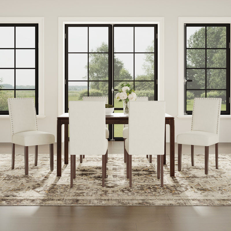 Chaises de salle à manger Parsons, Beige, 6
