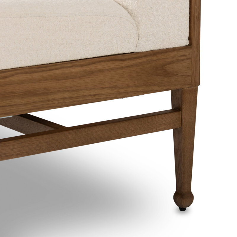 Priscilla LAF Dining Bench-49"-Crypton Wayfarer Snow, 32" H x 72" W x 26.5" D