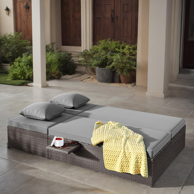 Lit de jour pour terrasse 47,5 ", Gris