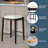 Cramer Wood And Upholstered Backless Counter Height Stool, Black