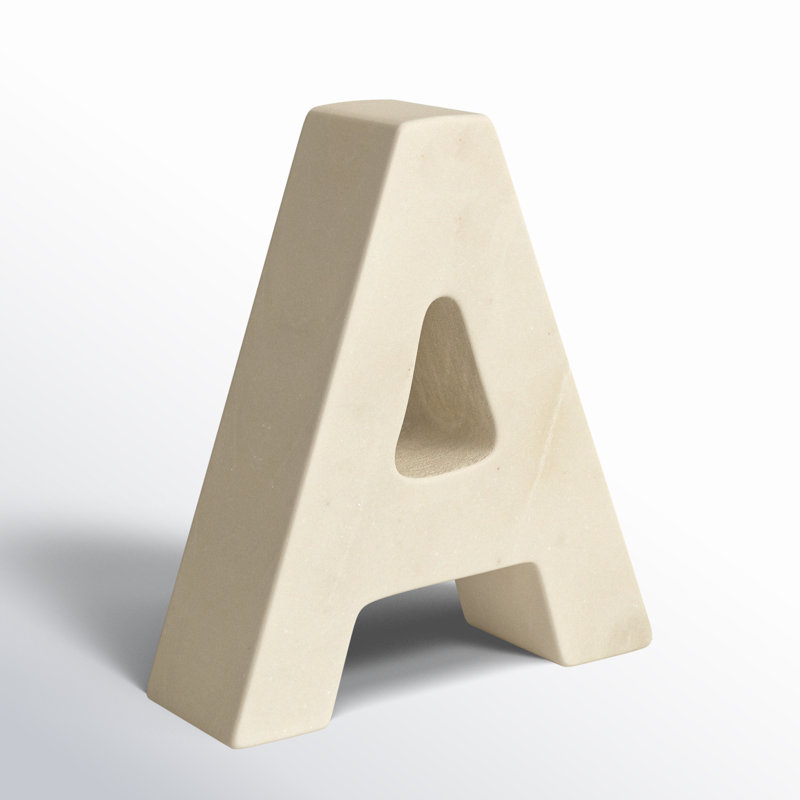 Bloc de lettres Zeb Marble Helvetica, A