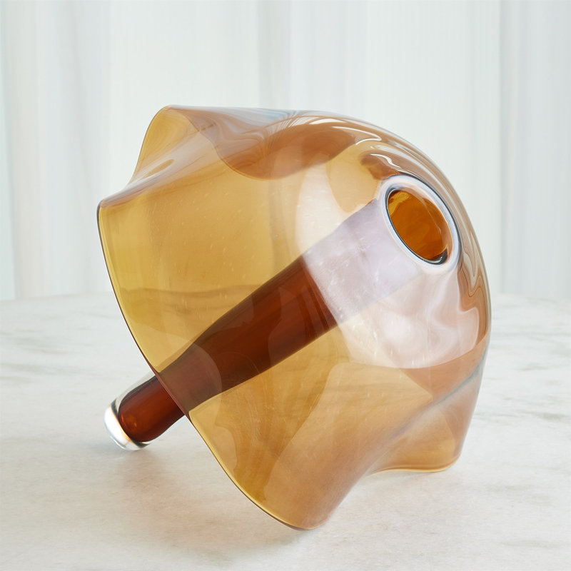 Vase Andromède - Ambre foncé - Lg, H 15,75 po x l 14,25 po x P 14,25 po