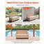 Outdoor Storage Bench PE Rattan 70Gal Deck Box Waterproof Outdoor Seat & Storage