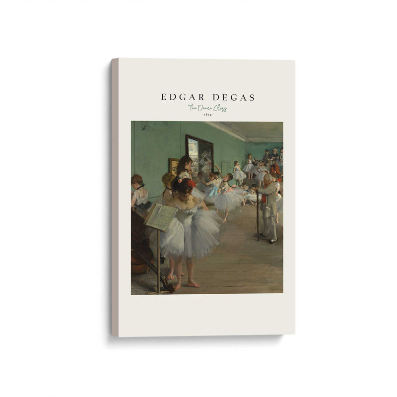 The Dance Class par Edgar Degas, Toile tendue, Ne s’applique pas, H 18 po x l 12 po