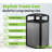 Commercial Outdoor Trash Can with Locking Ashtray Lid and Liner- 40 Gallon