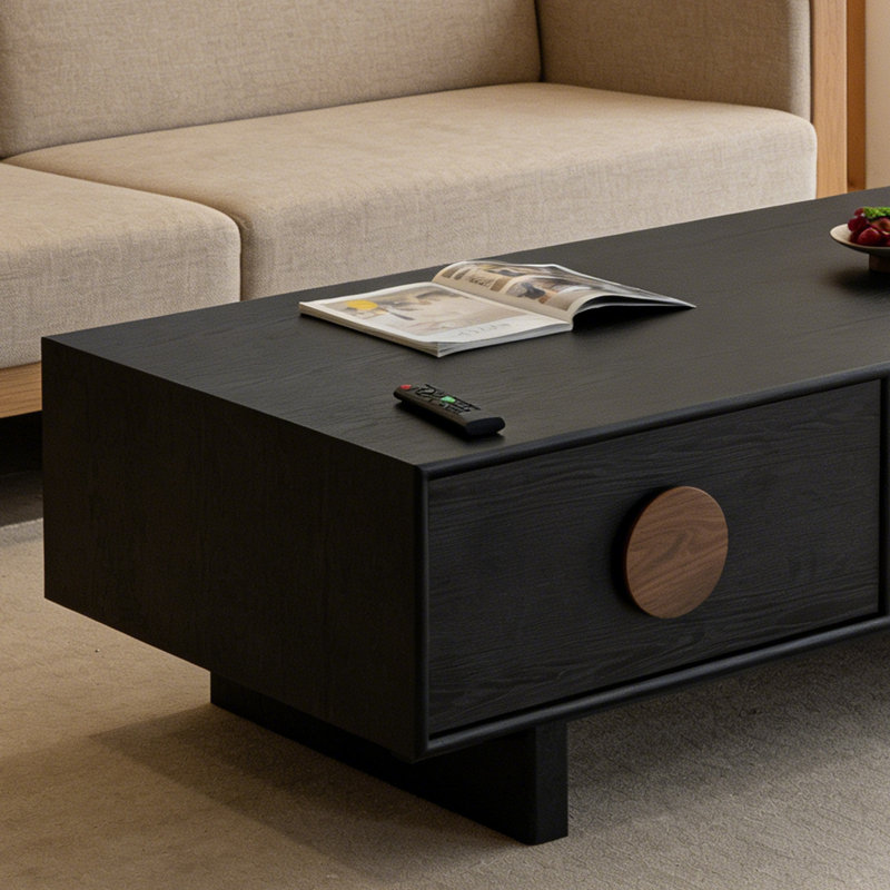 Tiroir de rangement de table basse Vintage deux tons