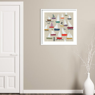 «Montier Plain Sail» encadré sur papier par Jenny Frean, reproduction