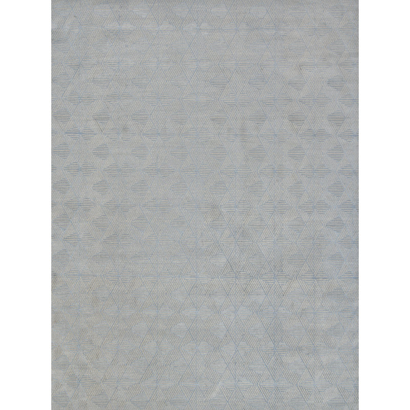 Pavilion Wool Geometric Area Rug in Ivory, Rectangle 10' x 13'6"