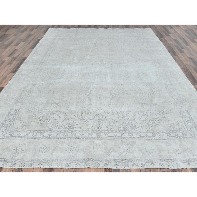 Tapis oriental en laine nouée à la main 9 pi 7 po x 13 po 2 po Tabriz