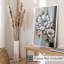 Floral blanc et doré, magnolia moderne, reproduction d'art non encadrée-606798018