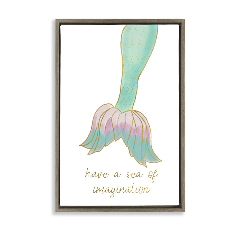 «Sea of Imagination», toile flottante encadrée par Kali Wilson, Cadre flottant orme Montalcino, H 25 po x l 17 po