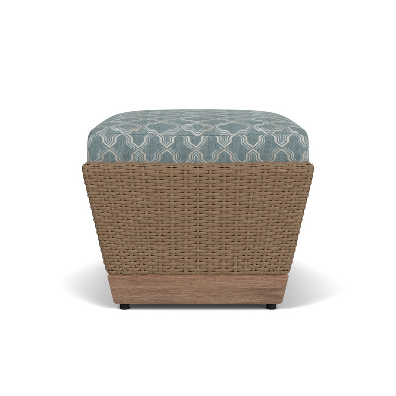 Charisma Rectangle Outdoor Ottoman Patio Ottoman, Luna Mist