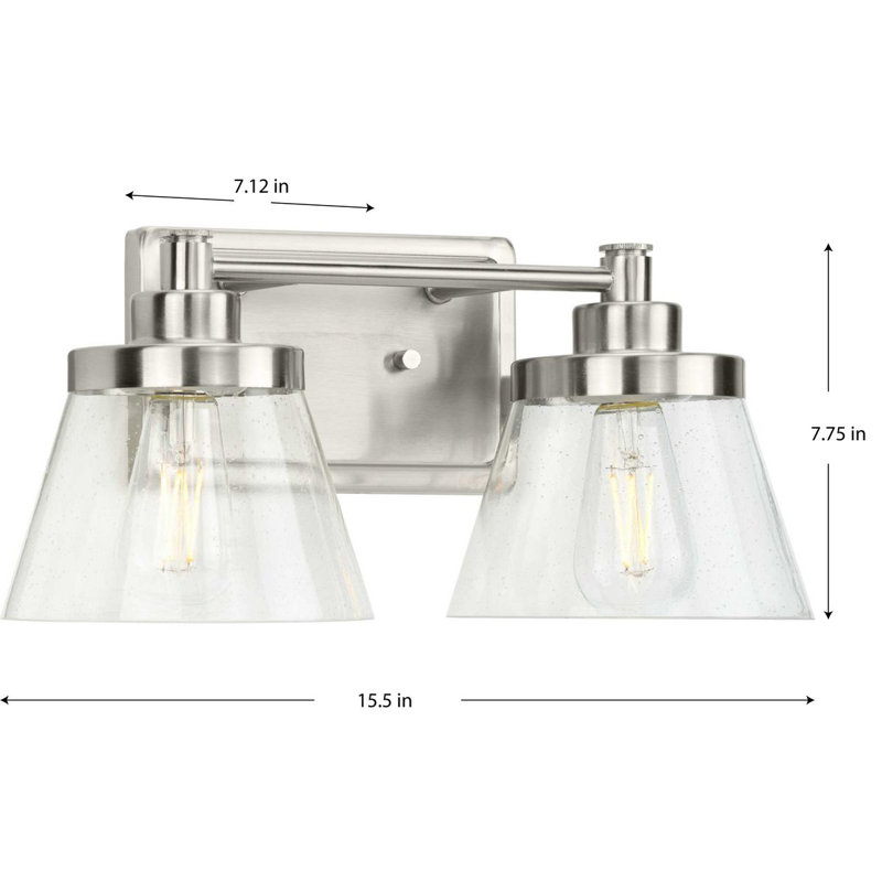 Raunds 2 - Light Dimmable Vanity Light, Brushed Nickel