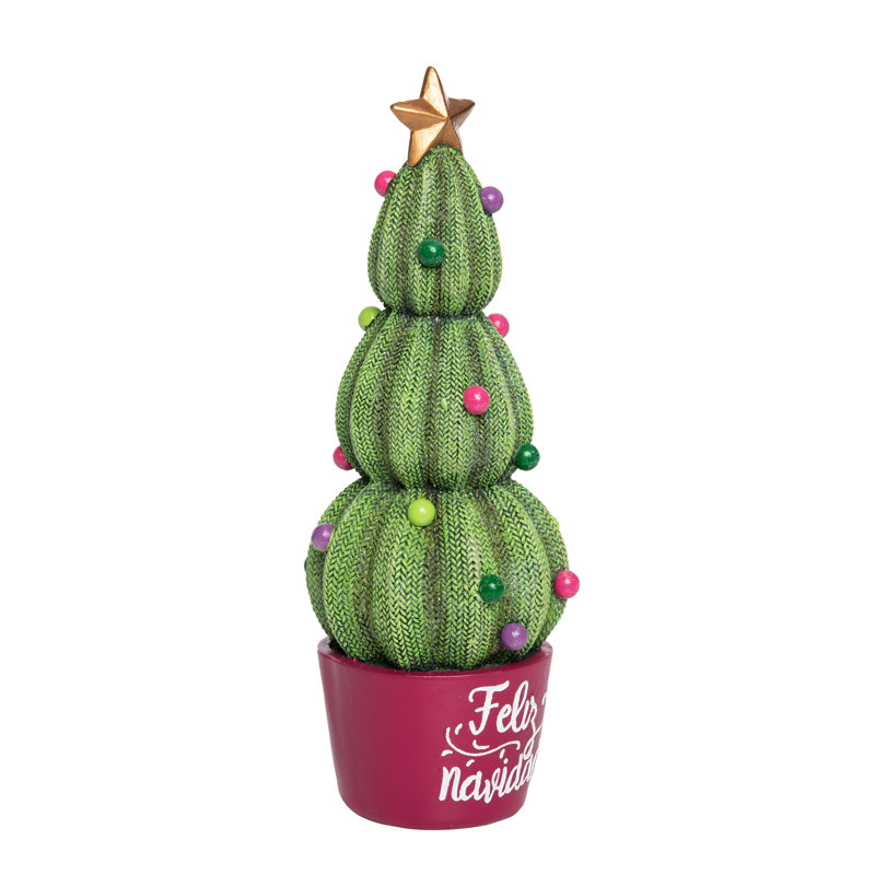  Arbre de Noël en résine multicolore Feliz Navidad