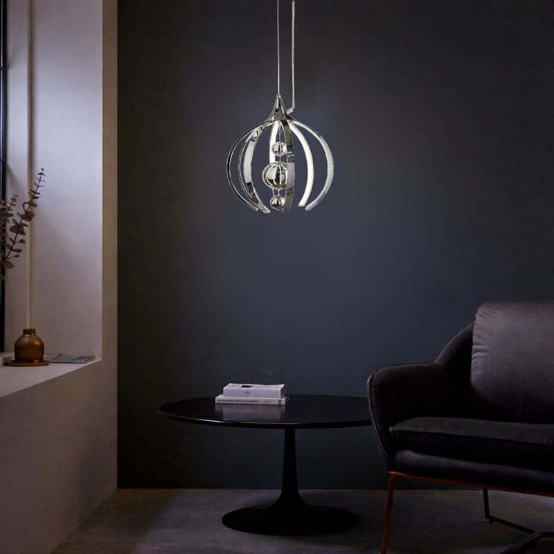 Alyce 5 - Light Geometric Mirror Ball LED Pendant
