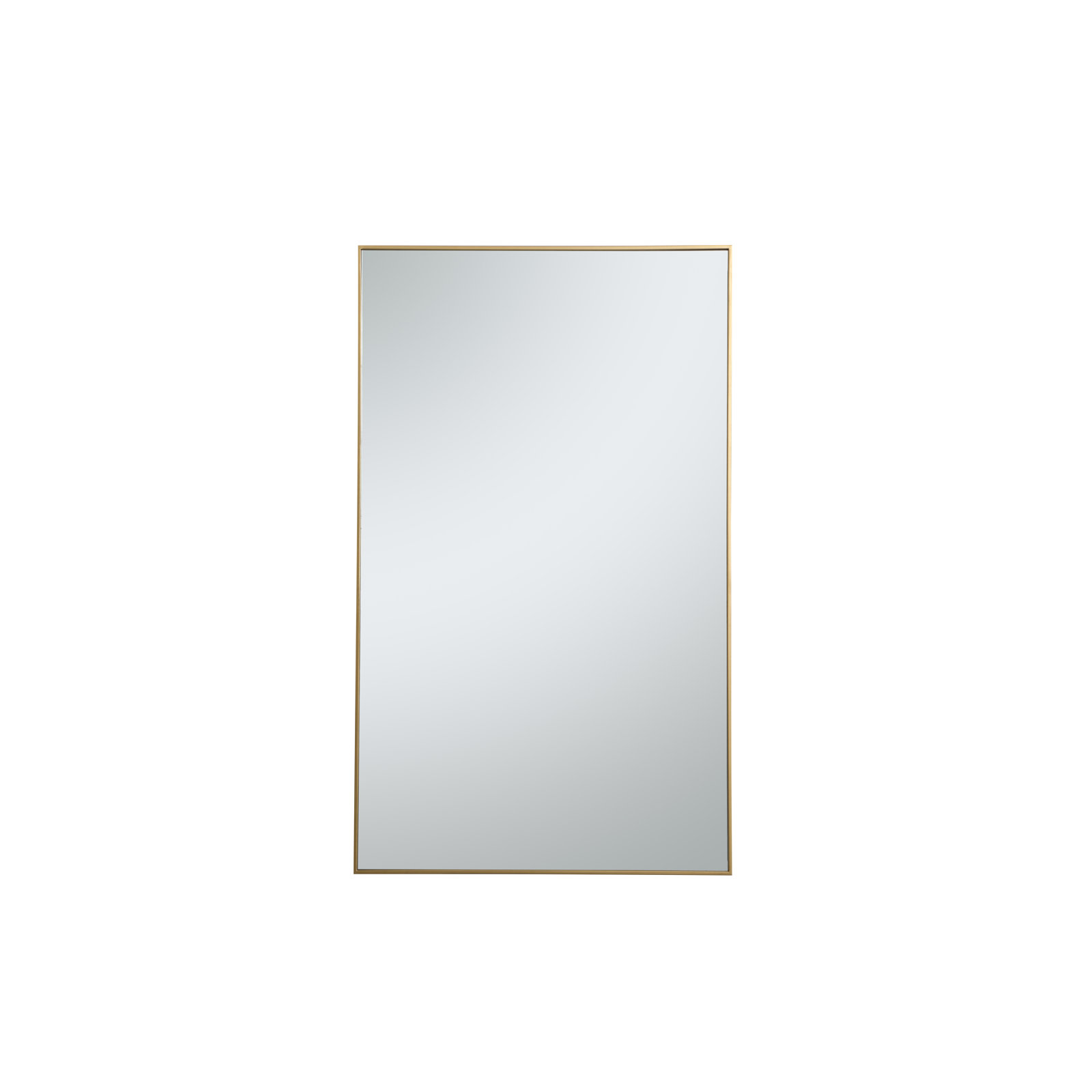 Sabine Metal Rectangle Wall Mirror, 60" x 36", Brass