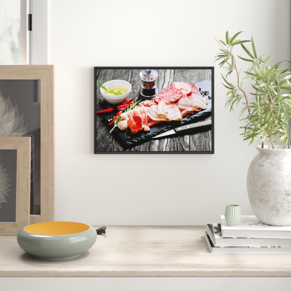 Antipasti Wurst Floater Frame Graphic Art Print auf Papier