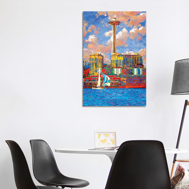 Sunny Seattle 1 Piece Wrapped Canvas Painting, 101.6 cm H x 66.04 cm W x 1.91 cm D