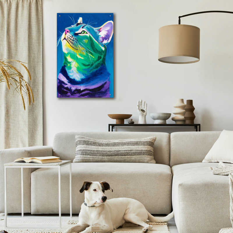 «Blue Feline» par Dawg Painter, H 36 po x l 24 po x P 0,2 po
