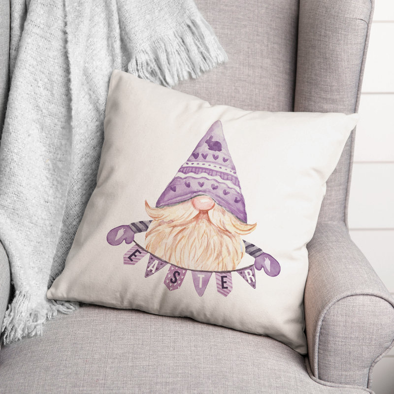 Spun Polyester Reversible Throw Pillow