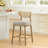 Upholstered Counter Stool with Handwoven Back-66868283