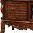 Herr 79" Brown Carved Scrollwork Wood And Glass Entertainment Center