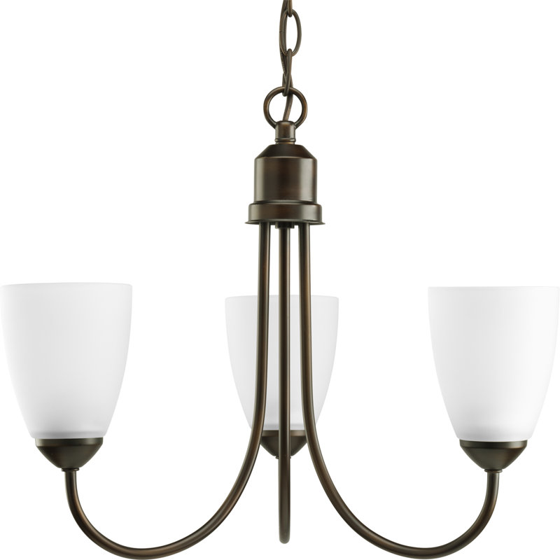Lustre classique / traditionnel à 3 lumières Carilynn, Bronze antique
