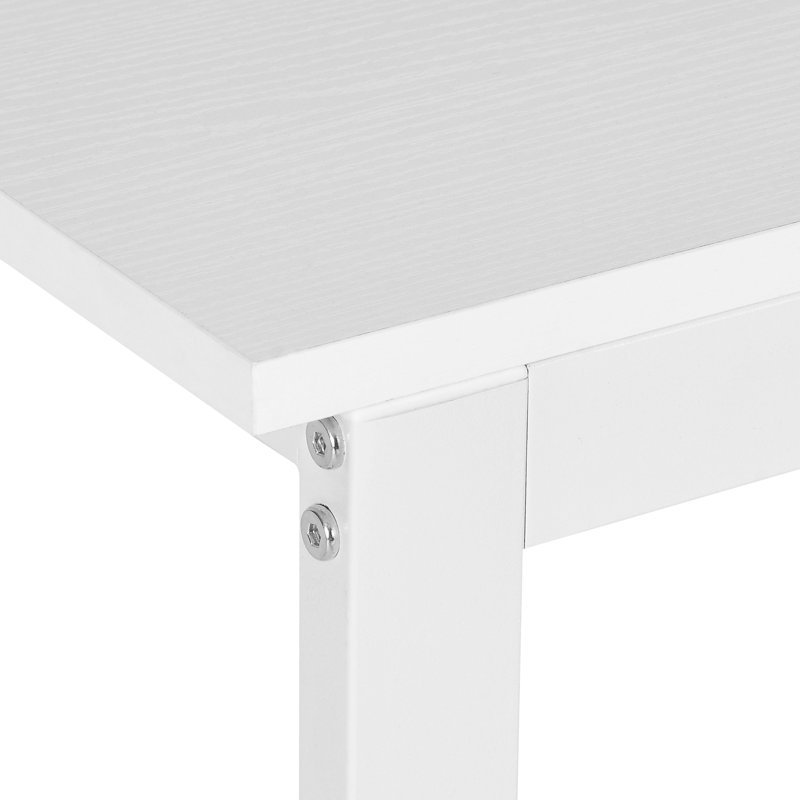 Brooksey 55'' Writing Desk with Charging Station & LED Light, White