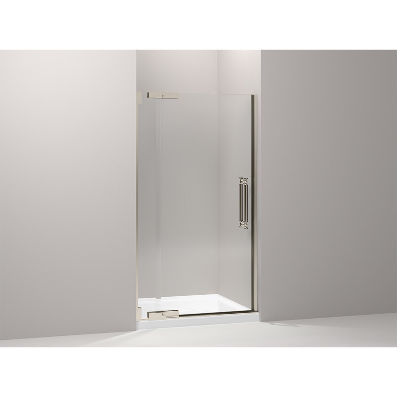 Pinstripe 41.75" x 72.25" Pivot Shower Door, Anodized Brushed Bronze