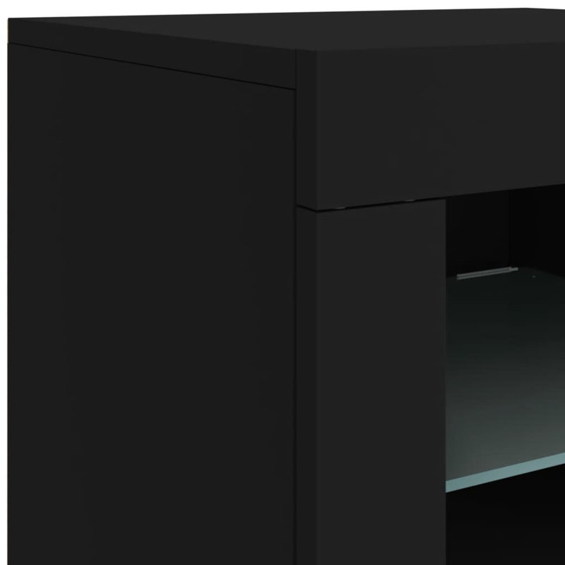 Basiliki Sideboard with LED Lights, Black
