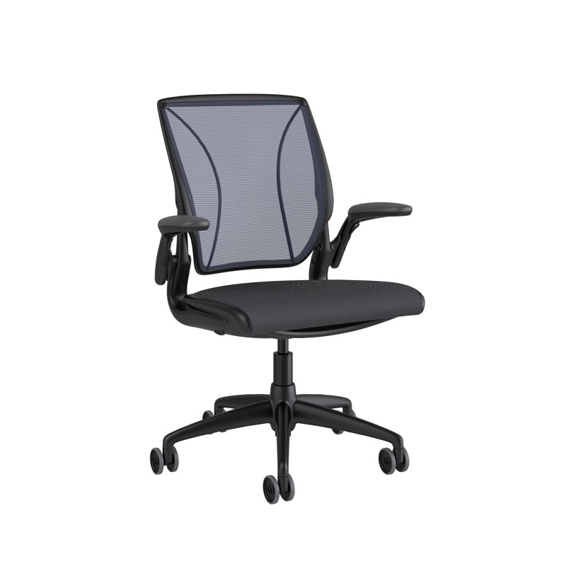 Mesh Task Chair, Black, Monofilament Stripe/Atlantic, Lotus/Black