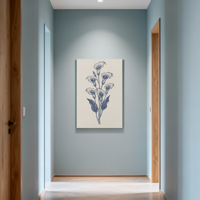 Plantes et fleurs à motif floral de lis Calla bleu