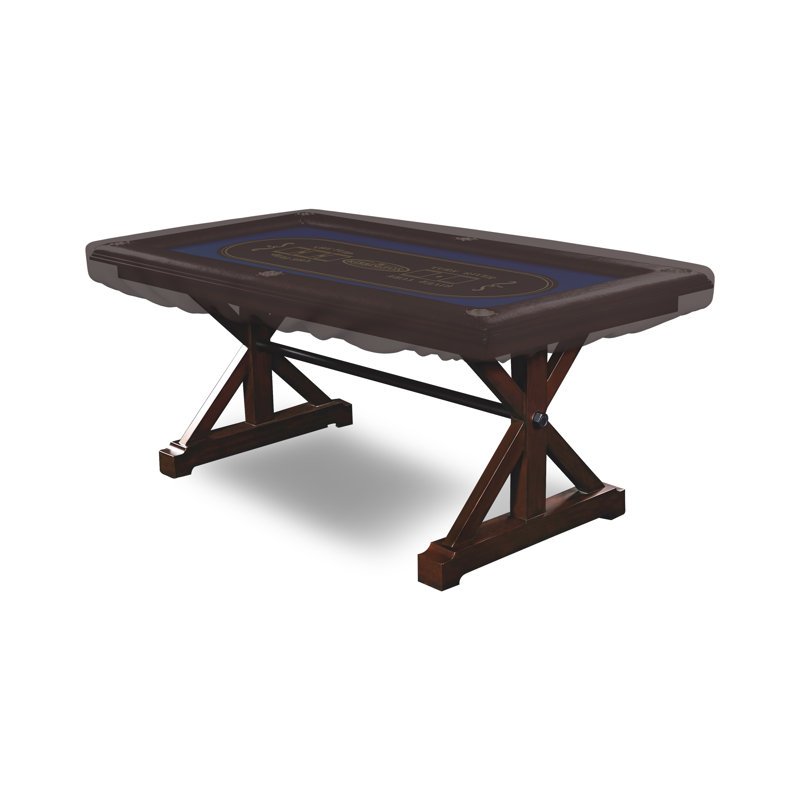 Housse de table de poker polyvalente pour l'intérieur et l'extérieur, Café, L 44 po x l 94 po