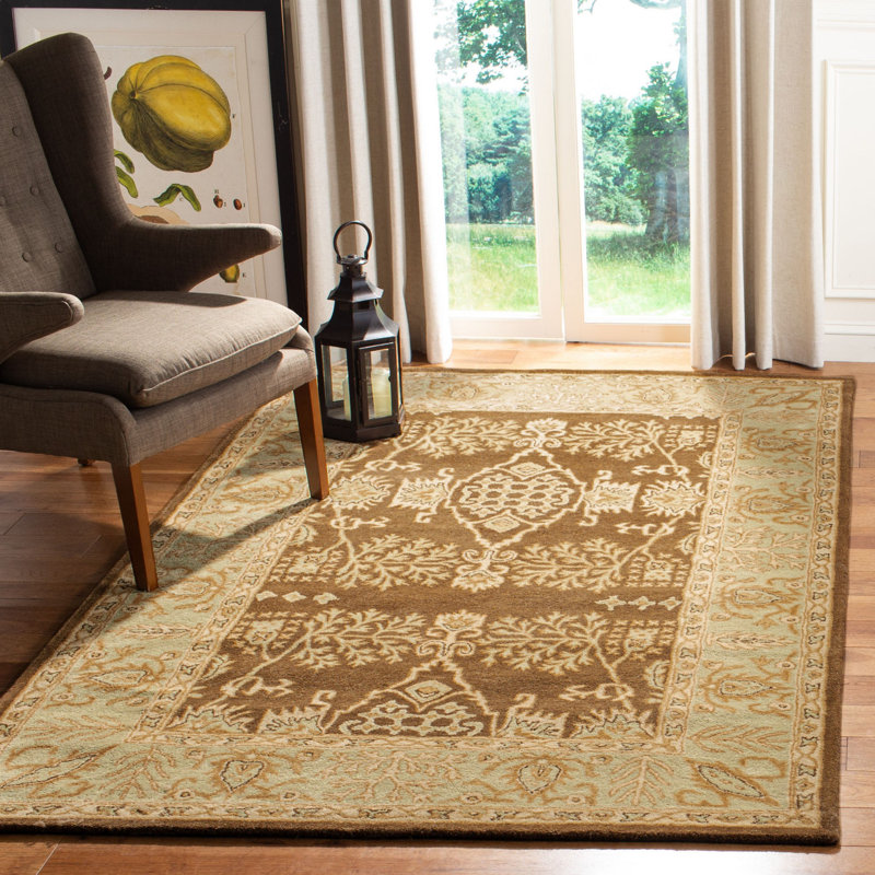 Molter Bergama Hand Tufted Wool Oriental Rug, Rectangle 5' x 8'