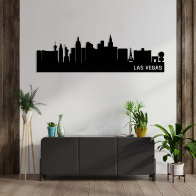 Las Vegas Skyline, art mural en métal - paysage urbain, art mural - architecture urbaine du Nevada
