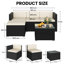 Rattan Patio Furniture Set All Weather Garden Lounge Set with Cushions-66246197