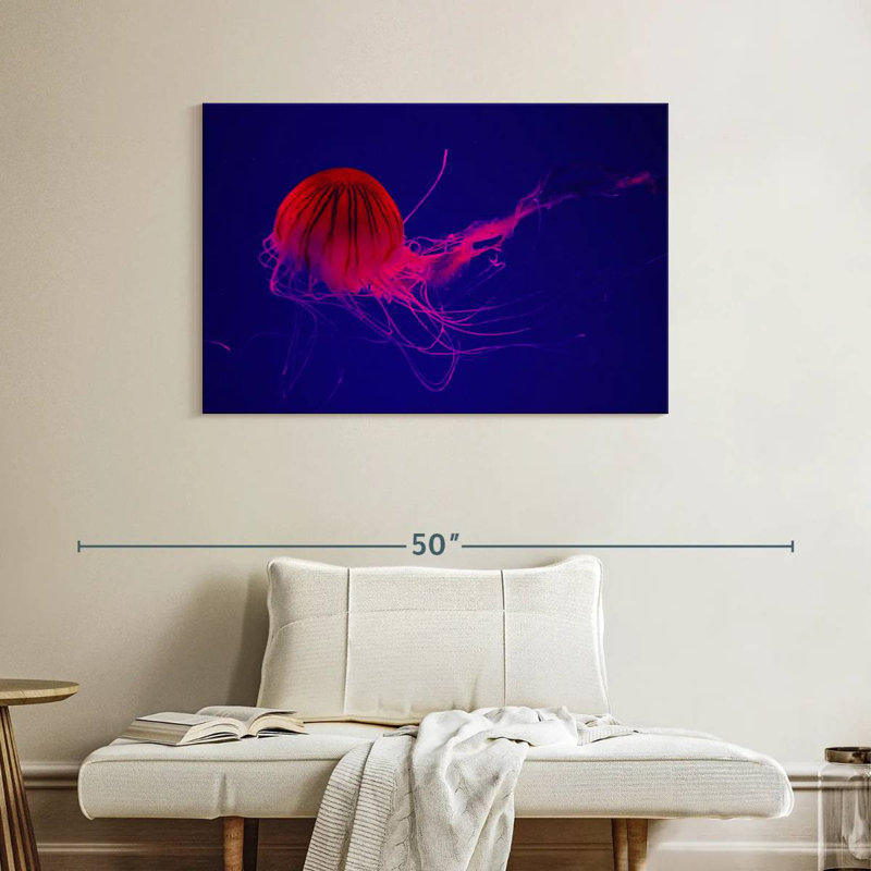 Crowle Red Medusa Jellyfish, 26" H x 39" W