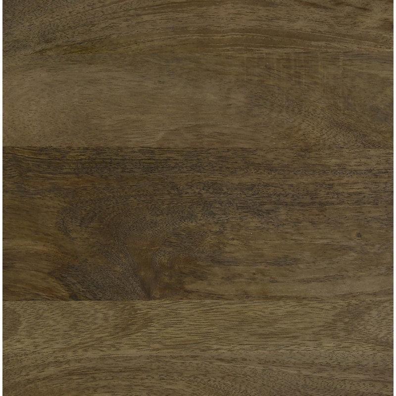 Table d'appoint ronde Penstare avec tablette ouverte naturelle et bronze industriel