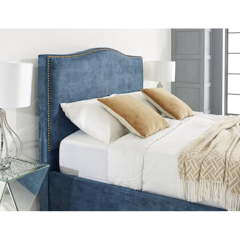 Chlores Upholstered Bed, Single (3'), Peacock