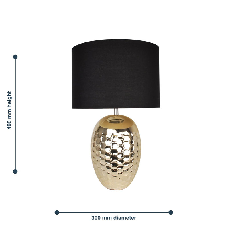 Talreja Ceramic Table Lamp, Black