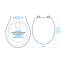 Ergonomically Shaped Solid Pine Toilet Seat, Adjustable Hinges 110-200Mm, Chrome Plated Fixings, 7Cm