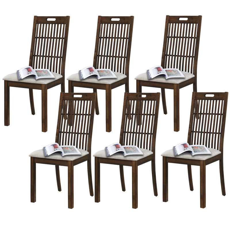 Ensemble de 6 chaises de salle à manger en bois massif Rustic Farmhouse