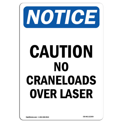 Aucune grue ne se charge au-dessus de l'enseigne laser