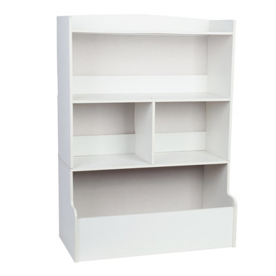Bibliothèque pour enfants, bibliothèque de rangement à 4 niveaux, grande bibliothèque ouverte en bois, organisateur de jouets sur pied et armoire de rangement