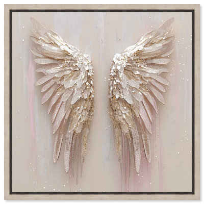 Soft Golden Wings Christian Decor Canvas Print by Art Remedy