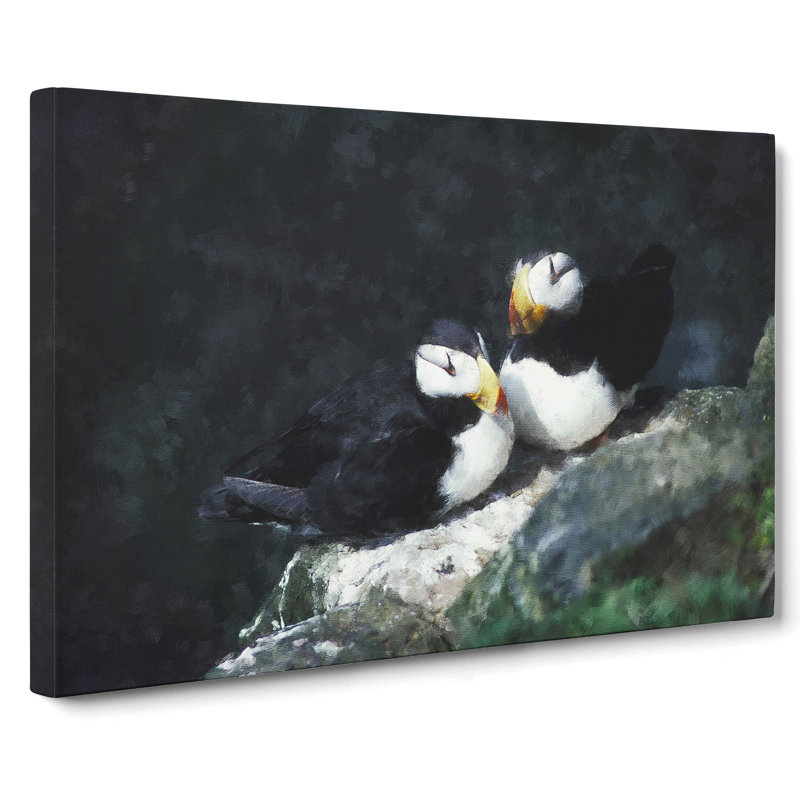 Atlantic Puffin Birds Vol.4 - Wrapped Canvas, 40cm H x 60cm W x 3cm D